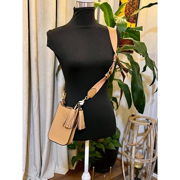 NEW WT AUTHENTIC TORY BURCH CAMEL THEA CROSSBODY - Picture 10 of 11